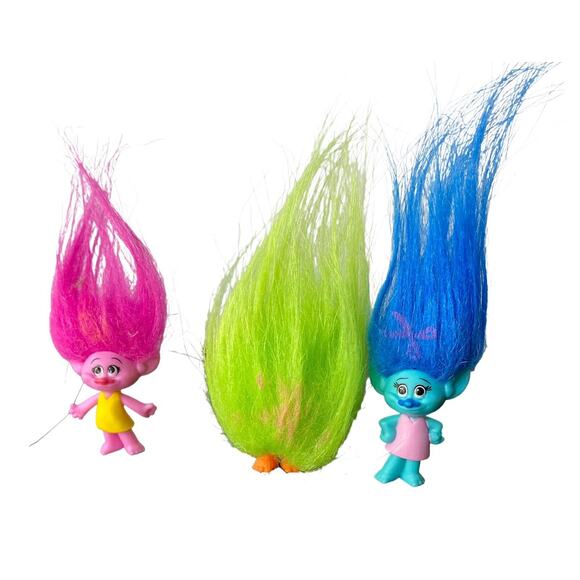 Troll Dolls Hasbro 2015 Poppy Dreamworks Smidge Mini Toy Figures Cake Toppers - Picture 2 of 7